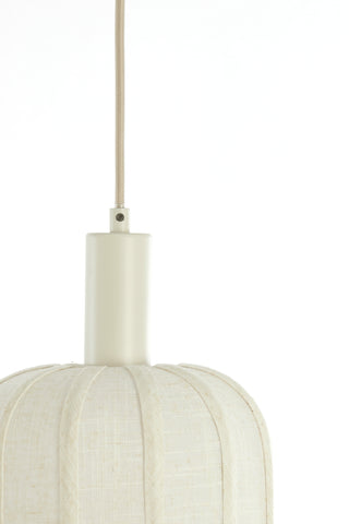 Hanglamp Tufia 3-Lichts 80x21x34 cm Crème Linnen Light & Living