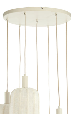 Hanglamp 7L Ø53x34 cm TUFIA linnen crème Light & Living