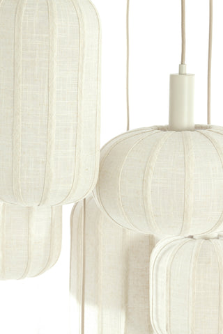 Hanglamp 7L Ø53x34 cm TUFIA linnen crème Light & Living