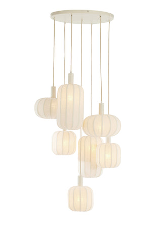 Hanglamp 7L Ø53x34 cm TUFIA linnen crème Light & Living