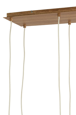 Hanglamp Huxi 10-Lichts 138x49x180 cm Crème Linnen Light & Living
