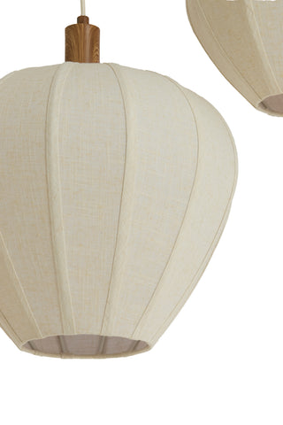 Hanglamp Huxi 10-Lichts 138x49x180 cm Crème Linnen Light & Living