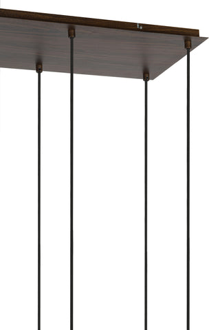 Hanglamp Huxi 10-Lichts 138x49x180 cm Bruin Linnen Light & Living