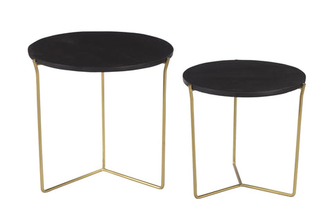 Mason Negro/Brass Set de 2