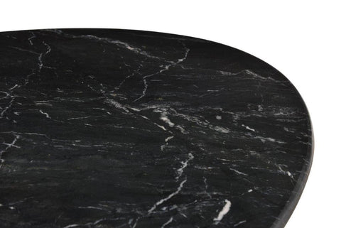 Marmor Oval Spinne Schwarz 180cm