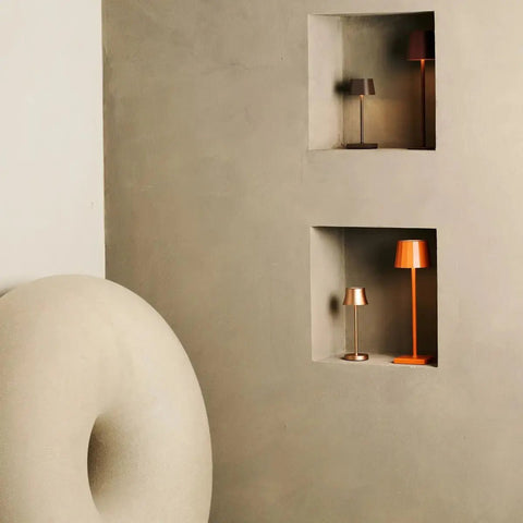 Sarphati Mini Mocha Brown Tafellamp - Draadloos Oplaadbaar & Dimbaar