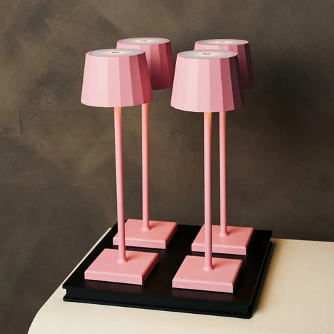 Wouter Flamingo Roze oplaadbare tafellamp-Draadloos opladen, dimbare, 120 uur batterijduur