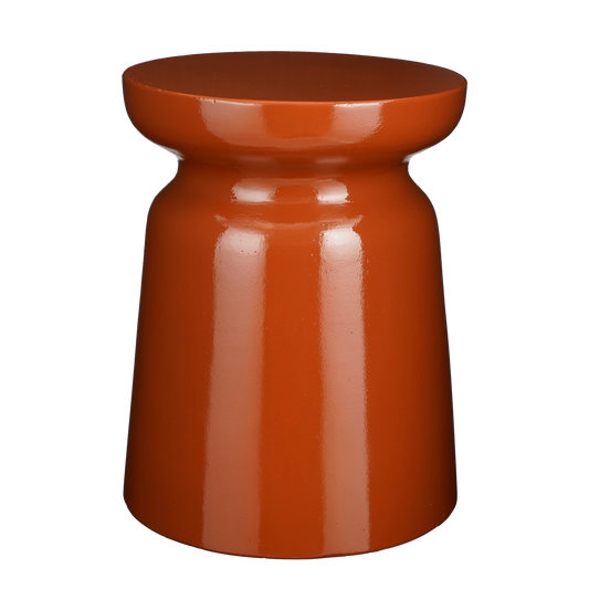 Stage Bijzettafel - H45 x Ø35 cm - Cement - Oranje