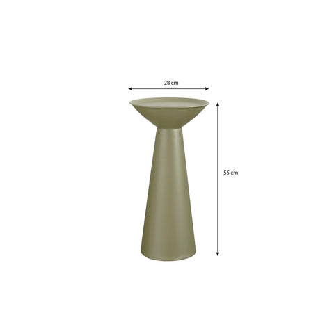 Chiel Bijzettafel - H55 x Ø28 cm - FSC 100% - Metaal - Groen