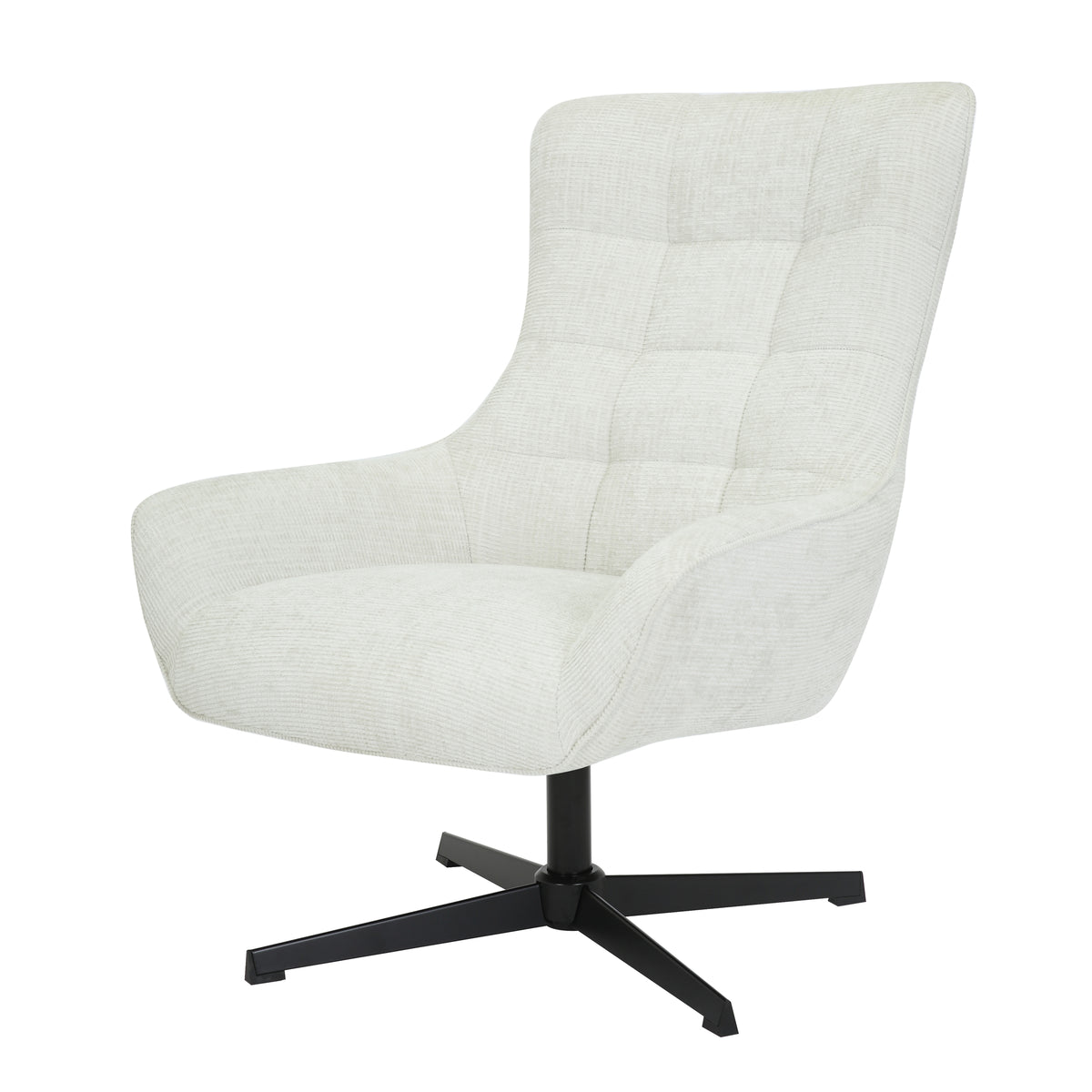 Fauteuil Naomi Pearl Draaibaar Wit Livingfurn