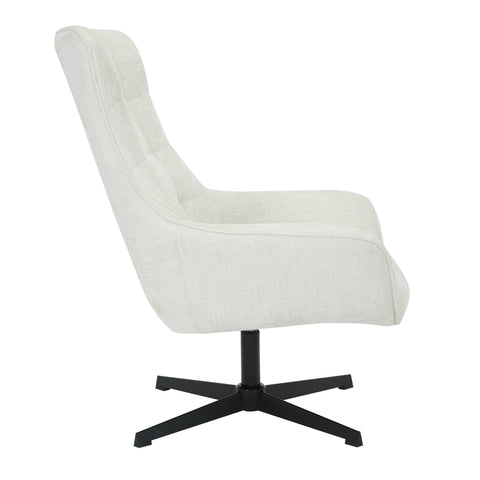 Fauteuil Naomi Pearl Draaibaar Wit Livingfurn