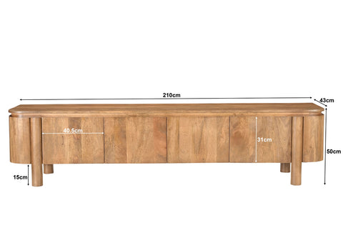 210 cm equals 82.68 inches.