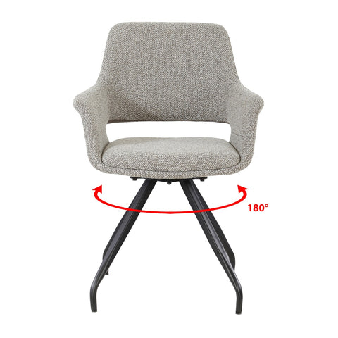 Eetkamerstoel Capp Taupe Draaibaar (Set van 2) Livingfurn