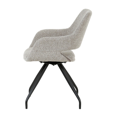 Eetkamerstoel Capp Taupe Draaibaar (Set van 2) Livingfurn