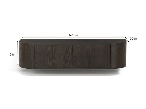 Novero Espresso Zwevend 140cm