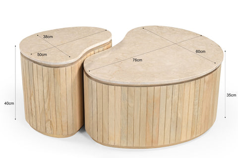 Brix Sorai Natuurlijke Bottecino Set van 2