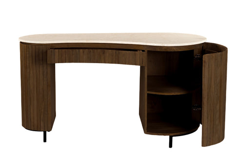 Bureau Dexter Bottecino Organisch Mangohout Marmer Brix
