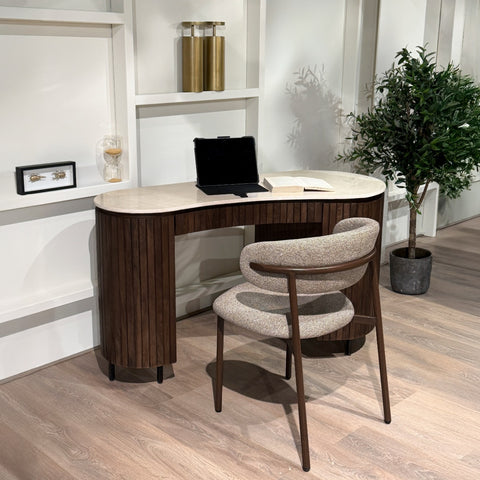 Bureau Dexter Bottecino Organisch Mangohout Marmer Brix