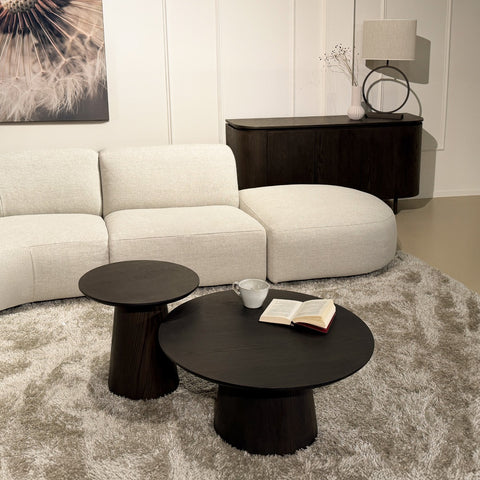 Salontafel Novero Espresso Rond 80 cm Livingfurn