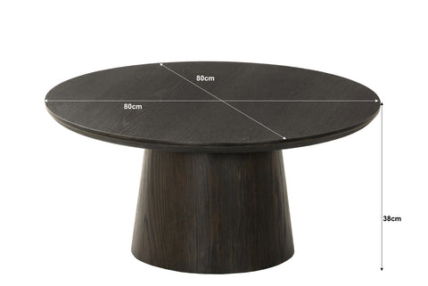 Salontafel Novero Espresso Rond 80 cm Livingfurn