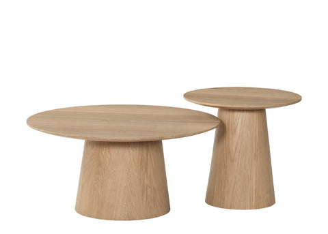 Salontafel Novero Natural Oak Rond 80 cm Livingfurn