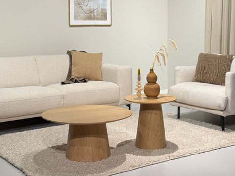 Salontafel Novero Natural Oak Rond 80 cm Livingfurn