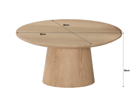 Salontafel Novero Natural Oak Rond 80 cm Livingfurn