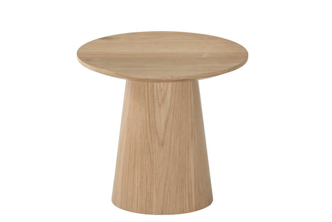 Bijzettafel Novero Rond Naturel Eiken 50 cm Livingfurn