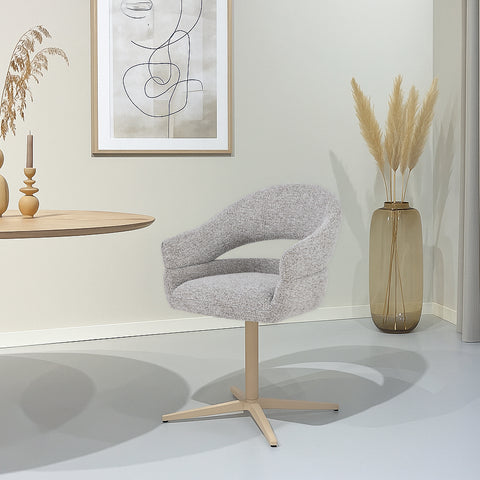 Eetkamerstoel Jade Beige Draaibaar Livingfurn set van 2