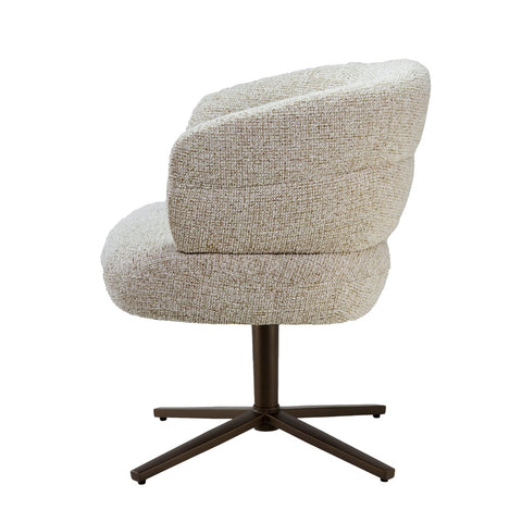 Eetkamerstoel Blake Beige Draaibaar Livingfurn