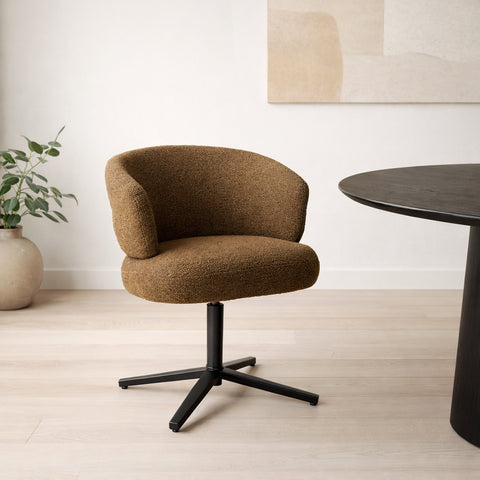 Eetkamerstoel Blake Caramel Draaibaar Livingfurn