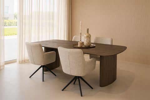Eettafel Tyler Ovaal Mangohout 220 cm Livingfurn