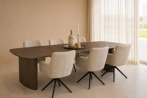 Eettafel Tyler Ovaal Mangohout 300 cm Livingfurn