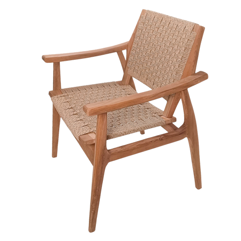 Tuinstoel Stacking Silla Rotan Teakhout Bruin