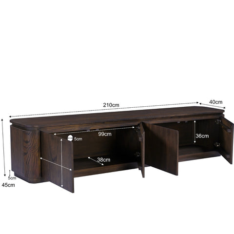 TV-Dressoir Rivano Basalt 180 cm Livingfurn