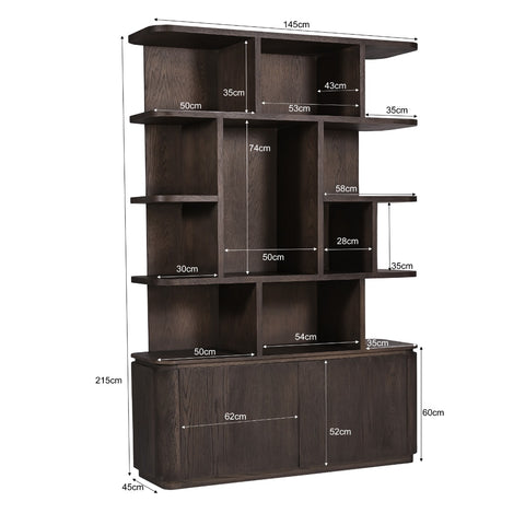 Vakkenkast Rivano Basalt 145 x 215 cm Livingfurn
