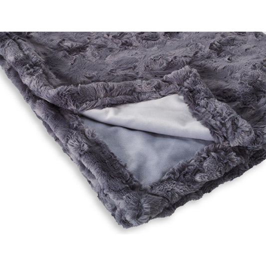 Deken COSY STONE - Elegante deken van imitatiebont