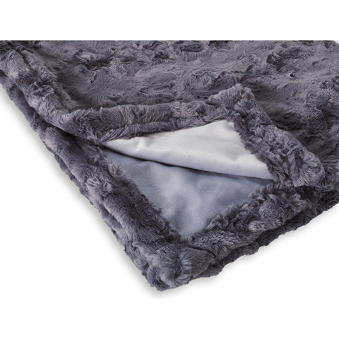 Deken COSY STONE - Elegante deken van imitatiebont