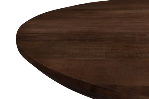 Eettafel Jesper Round Bruin 120 cm Livingfurn
