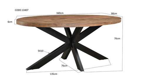 Robusto Oval 160cm