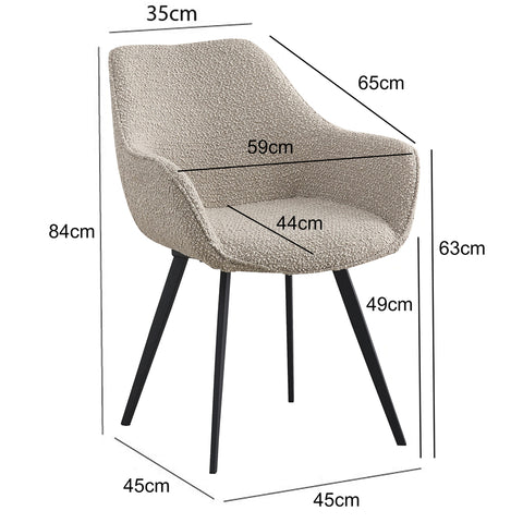 Luca Boucle Beige (set of 2)