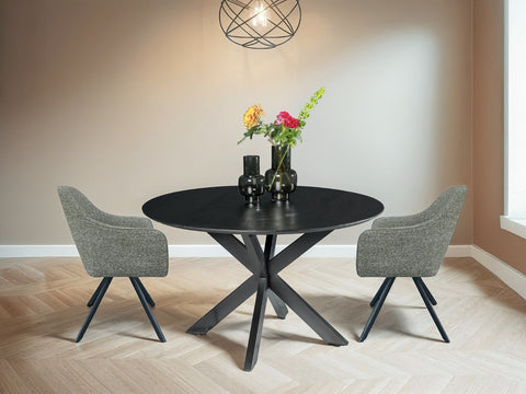 Oslo Preto Redondo 130 cm