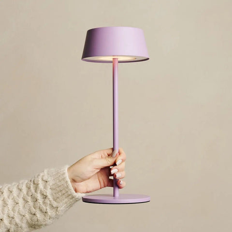 Hugo Violet Lila Oplaadbare tafellamp - Stijlvol, dimbare lamp & draadloos