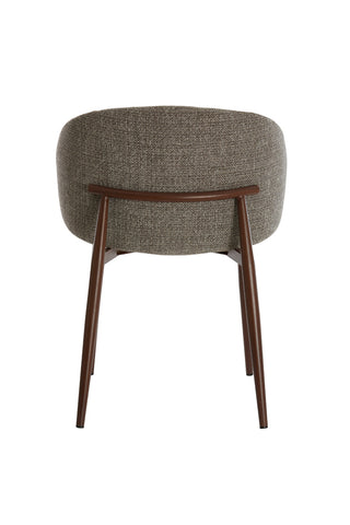 Eetkamerstoel Aluko Zwart-Lichtbruin 57 cm Light & Living