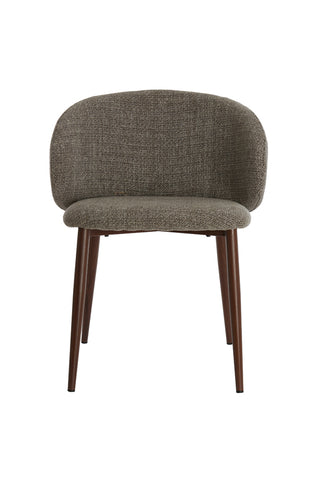 Eetkamerstoel Aluko Zwart-Lichtbruin 57 cm Light & Living