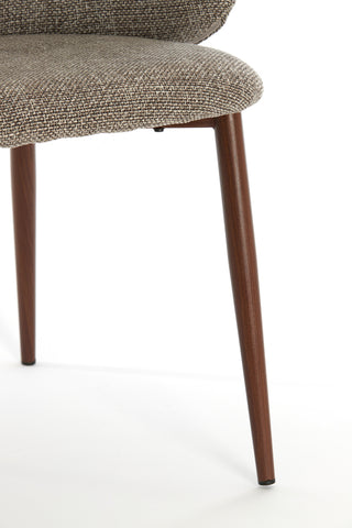 Eetkamerstoel Aluko Zwart-Lichtbruin 57 cm Light & Living