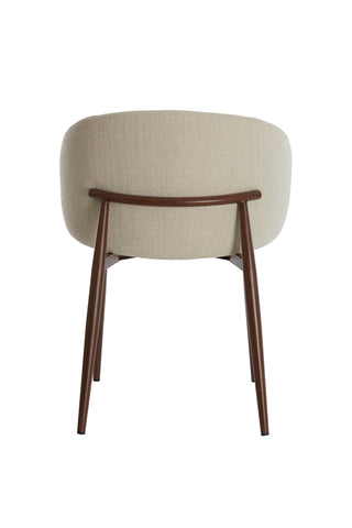 Eetkamerstoel Aluko Crème-Bruin Light & Living