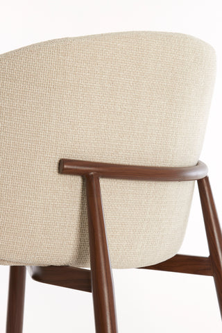 Eetkamerstoel Aluko Crème-Bruin Light & Living