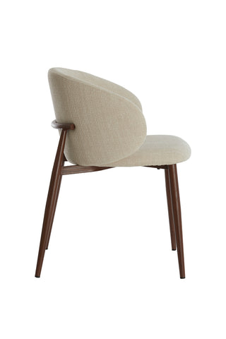 Eetkamerstoel Aluko Crème-Bruin Light & Living