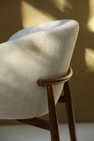 Eetkamerstoel Aluko Crème-Bruin Light & Living